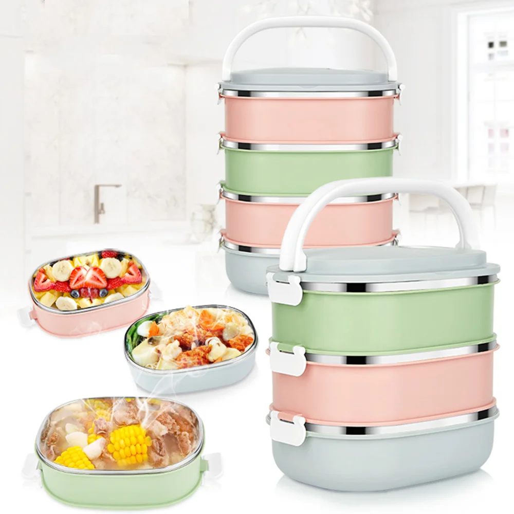 Портативный изолированный термос Bento lunch box контейнер для хранения продуктов из