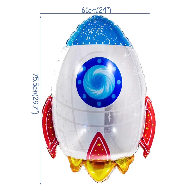 

Cyuan Outer Space Theme Birthday Party Astronaut Rocket Ship Foil Balloons Galaxy Solar System Kids Birthday Decoration Favors