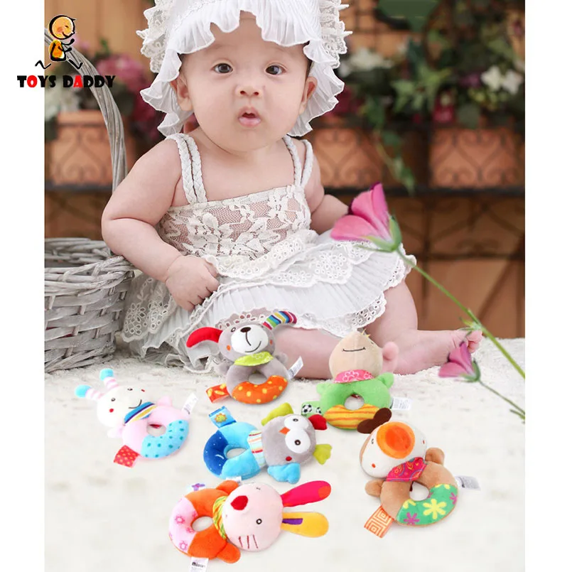 Детская игрушка-погремушка в виде животного 13 см | Игрушки и хобби