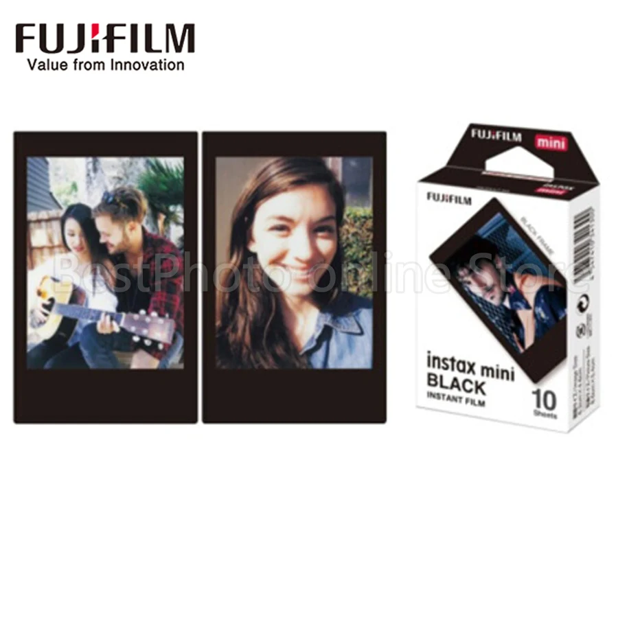 Fujifilm Fuji Instax Mini 9 Film черно белая монохромная + черная рамка пленка для 8 70 Plus 90 25