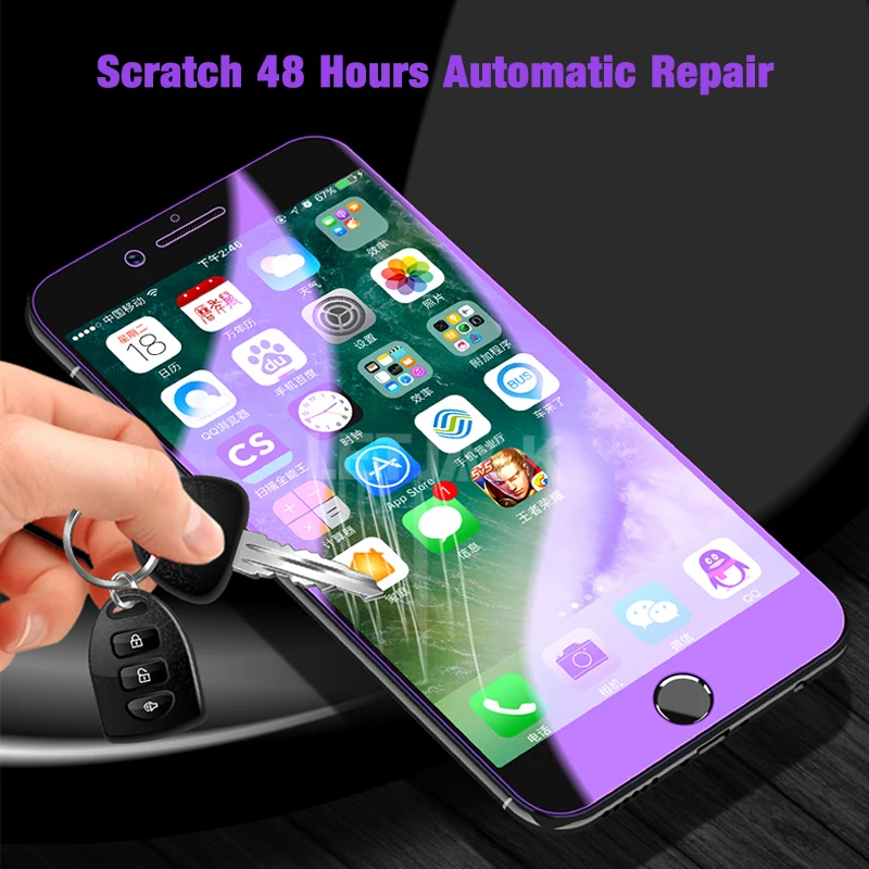 Анти синяя 3D изогнутая мягкая Гидрогелевая Защитная пленка для iPhone X XS Max XR полная