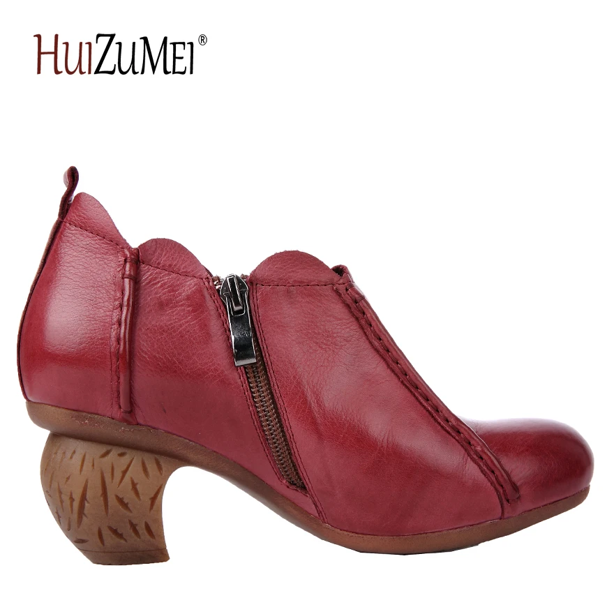 HUIZUMEI/Новинка Повседневная оригинальная женская обувь ботильоны для женщин из