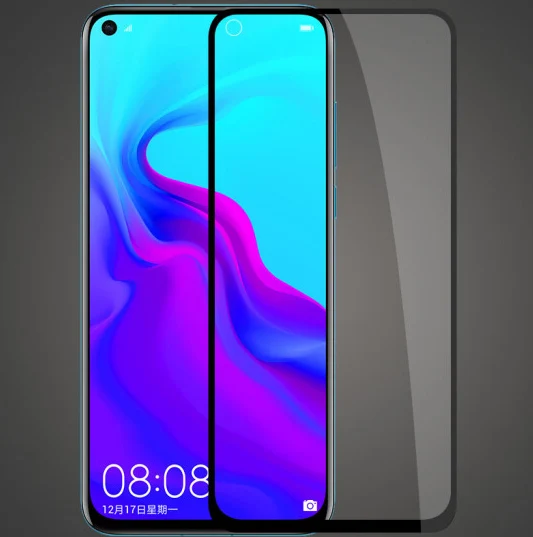 black Защитное стекло MOFi v20 для huawei honor view 20, полное покрытие, защитная синяя черная Передняя пленка для honor v20, закаленное стекло 6,4" - Цвет: black