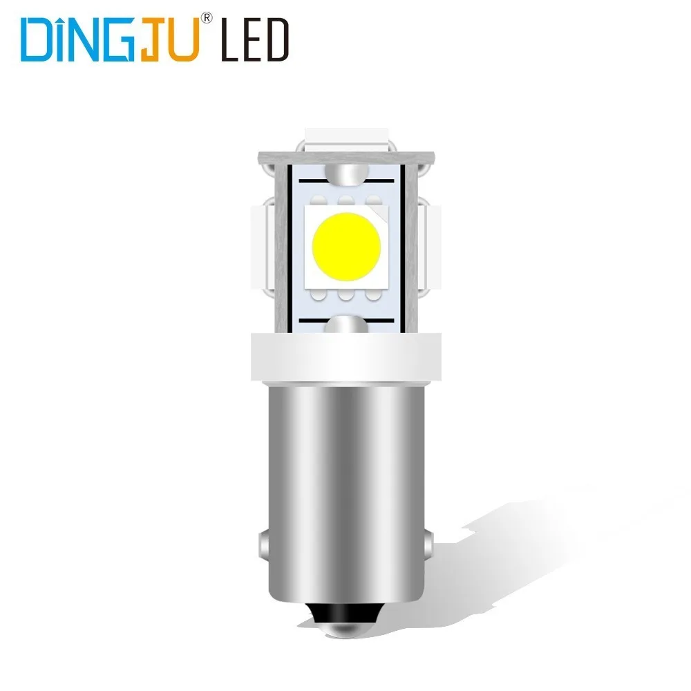 2 шт. T10 BA9 BA9S 5SMD 5050 Автомобильный светодиодный индикатор габаритный боковой