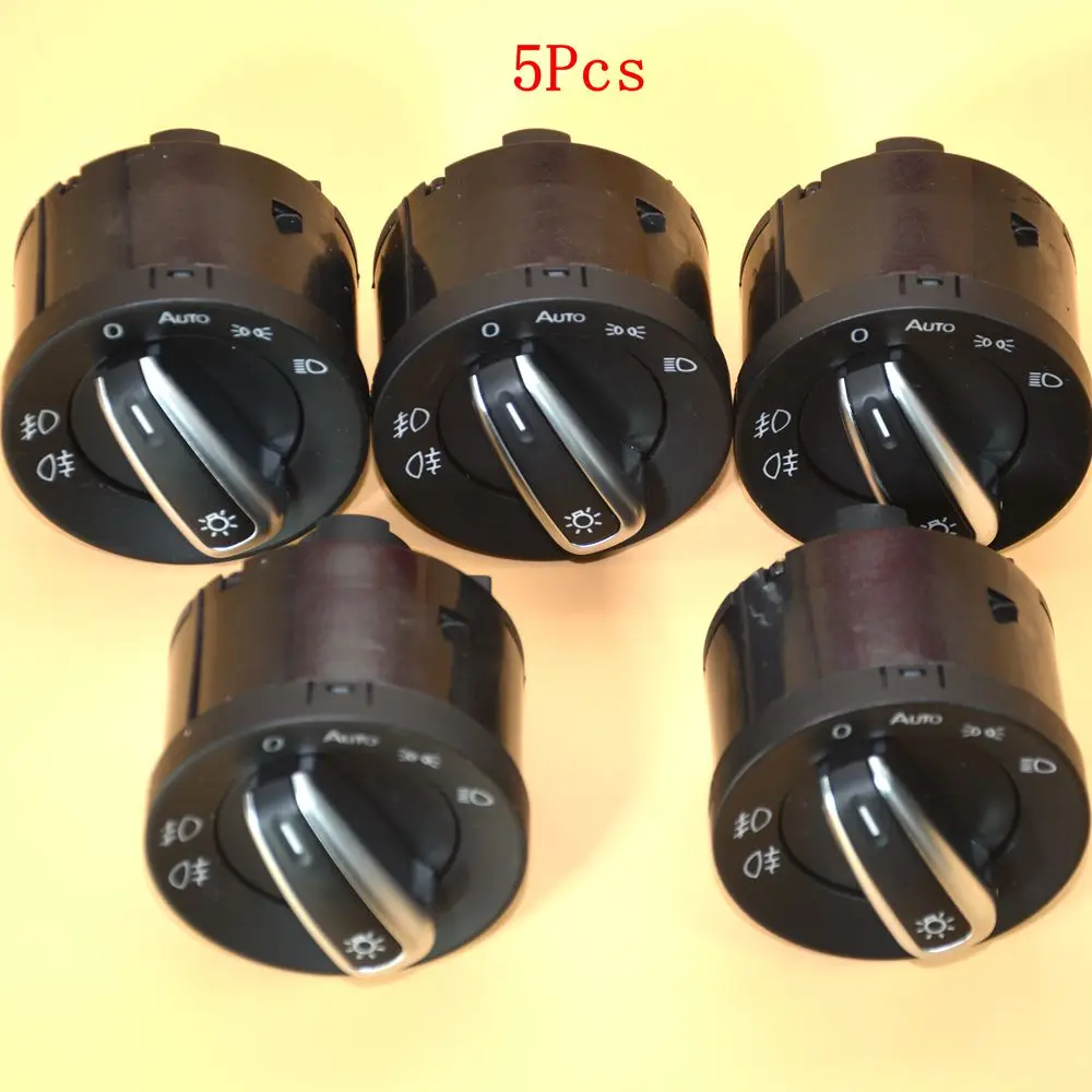 5 шт. для VW Jetta Golf 6 MK5 MK6 GTI OEM хромированный переключатель фар Contorl w/Auto 5ND941431BXSH 5ND 941 431