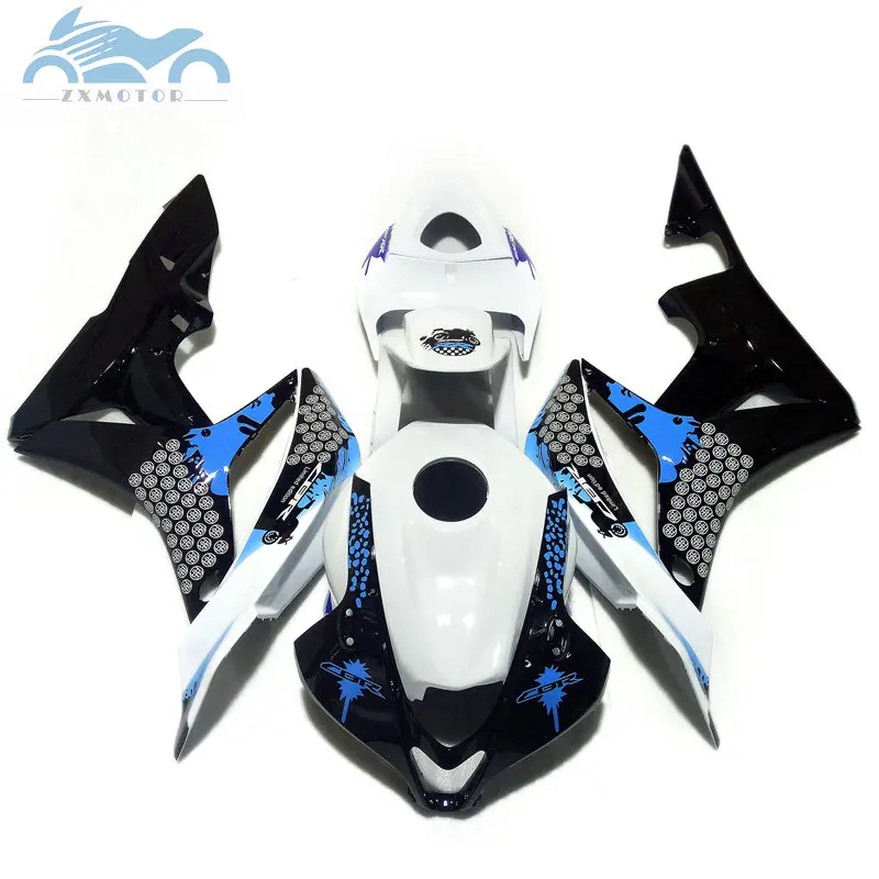 ABS Мотоциклетный вставной обтекатель для 2007 2008 CBR 600RR F5 белая черная обшивка для мотоцикла комплект CBR600RR 07 08 aftermarket bodykits
