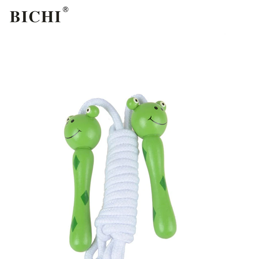 BICHI Cartoon Jump Rope Kids Crossfit Animal Wooden Handle Skipping Children Home Jumping Training Excercise Fitness | Спорт и