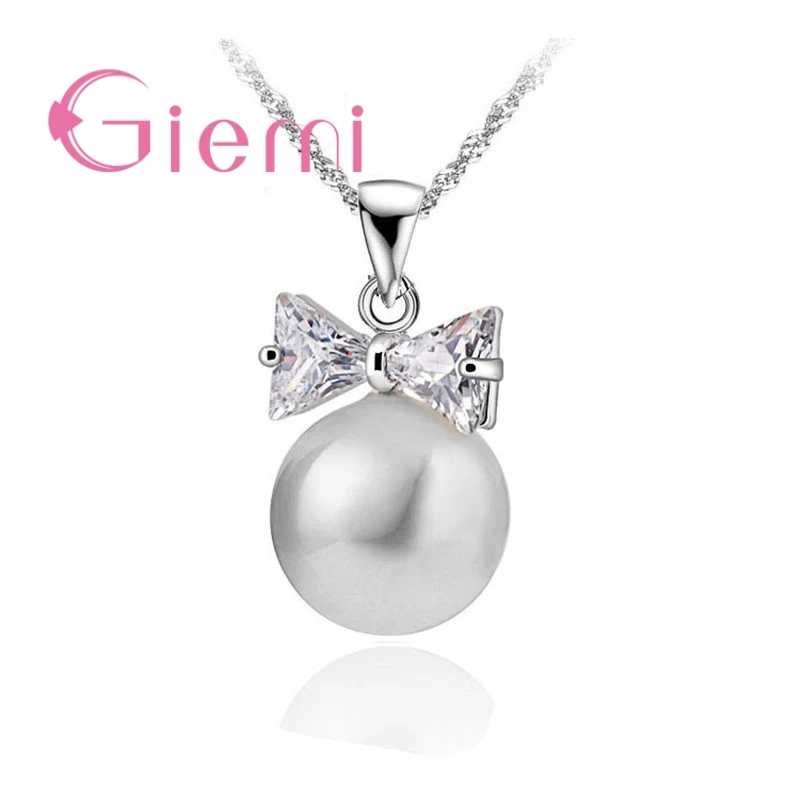 

Классическое жемчужное ожерелье для женщин, цепочка из стерлингового серебра 925 пробы, винтажный Модный кулон очаровательный подарок на св...