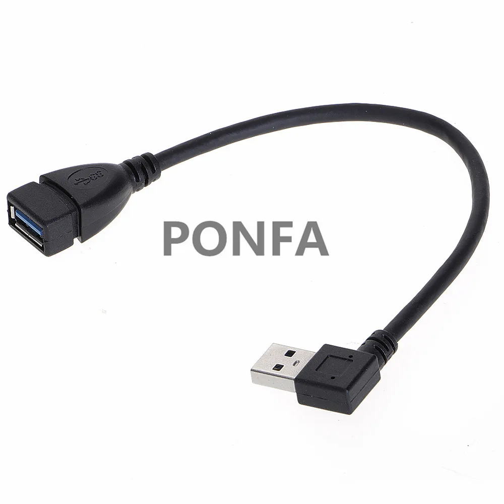 Удлинительный Кабель USB 3,0 с разъемом «Папа-мама», кабель с углом 90 градусов вверх и вниз и вправо и влево - Цвет: Right
