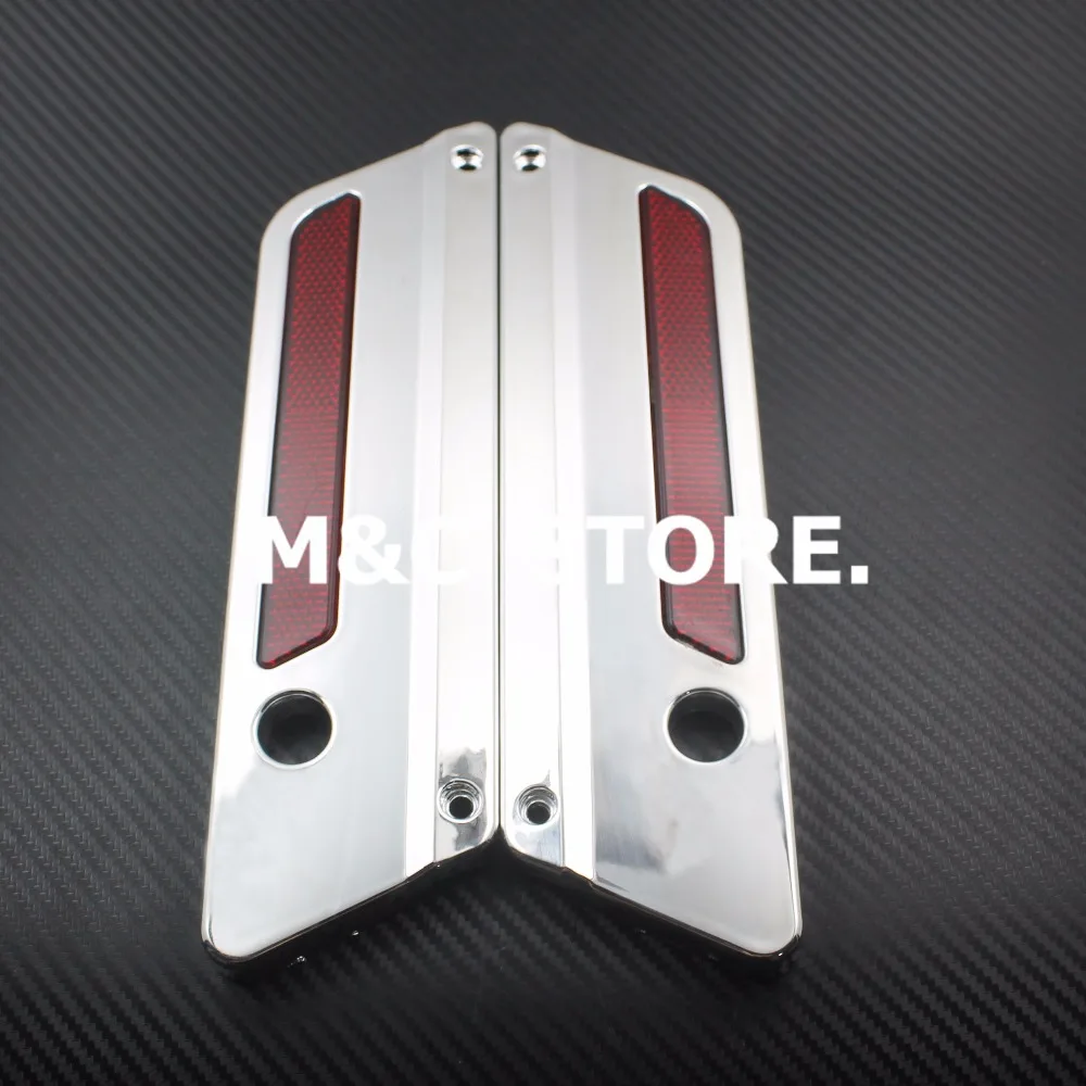 Детали мотоцикла ABS седельная сумка крышки с защелкой отражатель для Harley Touring Ultra