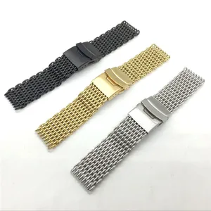 Оптовая продажа, 10 шт.лот, 18 мм, 20 мм, 22 мм, 24 мм, нержавеющая сталь, 304 ремешок для часов, ремешок для часов, сеть, ремешок для часов
