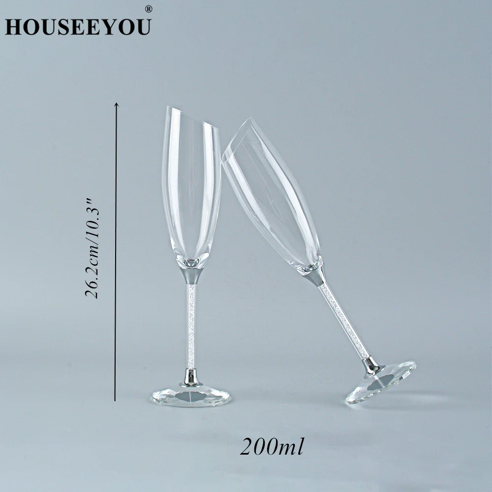 HOUSEEYOU модный набор очков цвета шампанского Свадебный тостов хрустальных бокалов