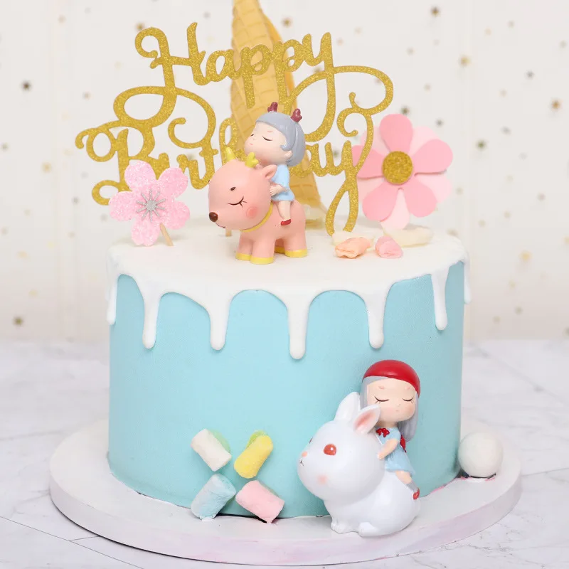 Сказочный садовый орнамент из 2 предметов для девочек миниатюрный кролик олень