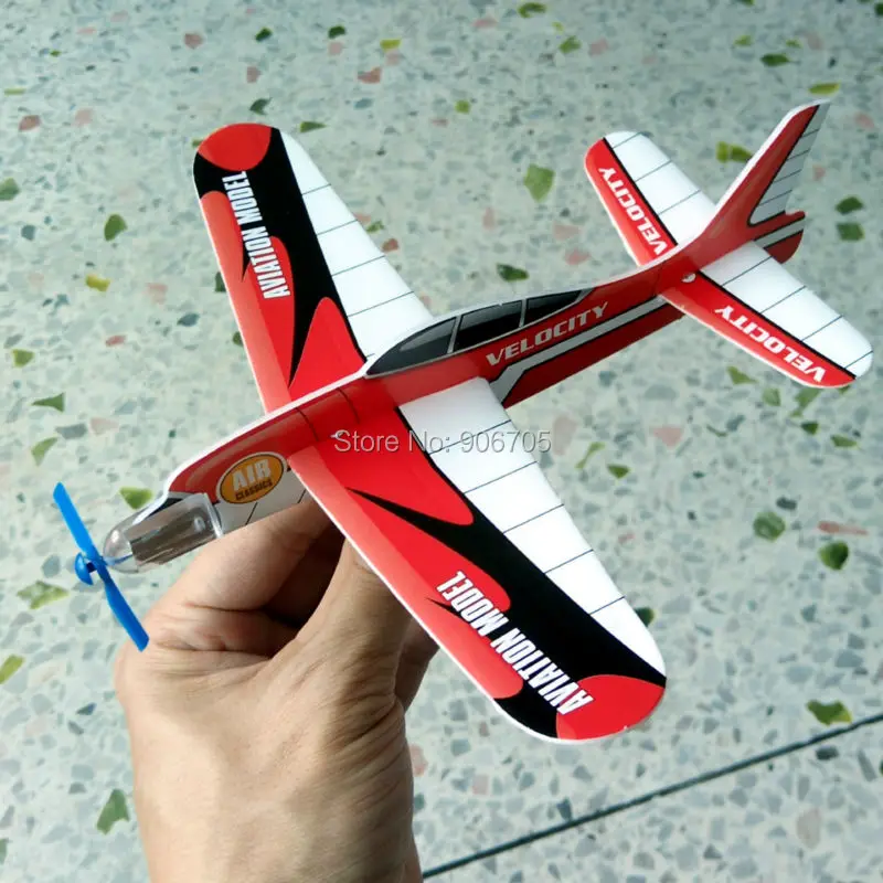 Летающий планер из пеноматериала DIY самолет дети Пазлы игрушки с сумкой-посылка 12