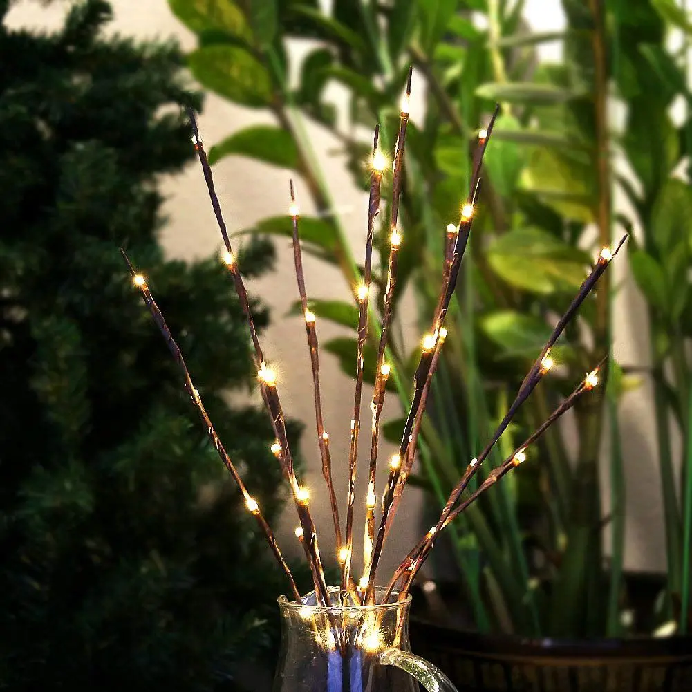 Hot 2 Pack Led Lighted Twig Branches Battery Powered 30 Inches 20 LED Lights Branch for Christmas Home Decoration Retail | Лампы и