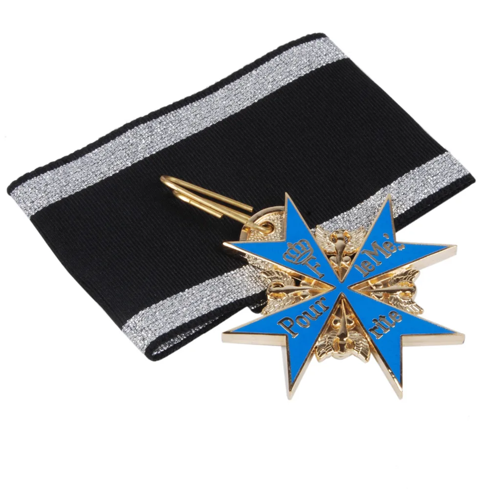 Медаль значок с лентой и коробкой в стиле немецкой армии WWI BLUE MAX-31936 |