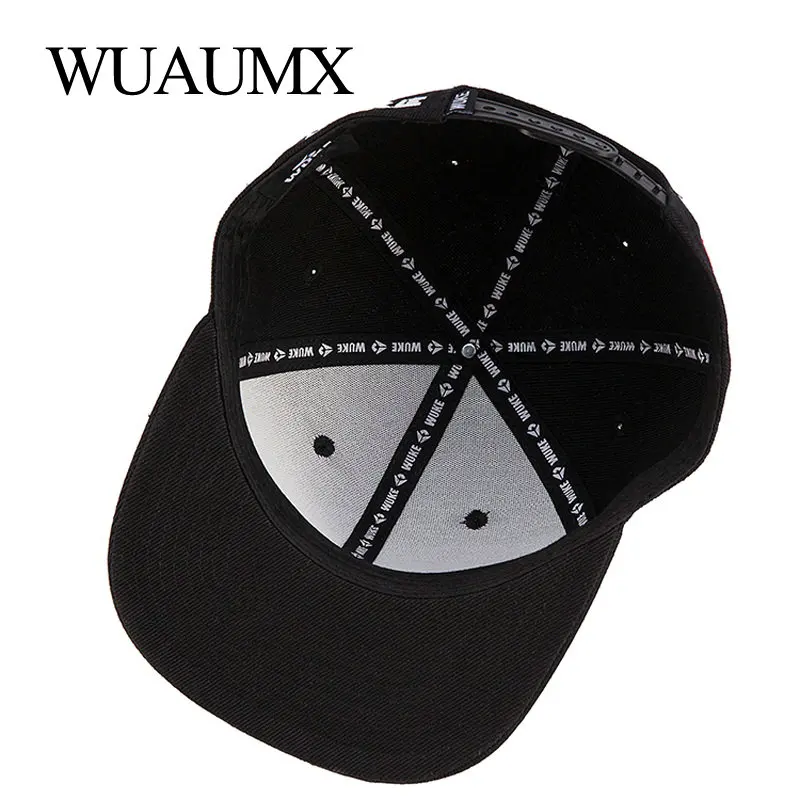 Wuaumx бренд Snapback шапки Для мужчин без каблука шляпе женщин Бейсбол хип хоп