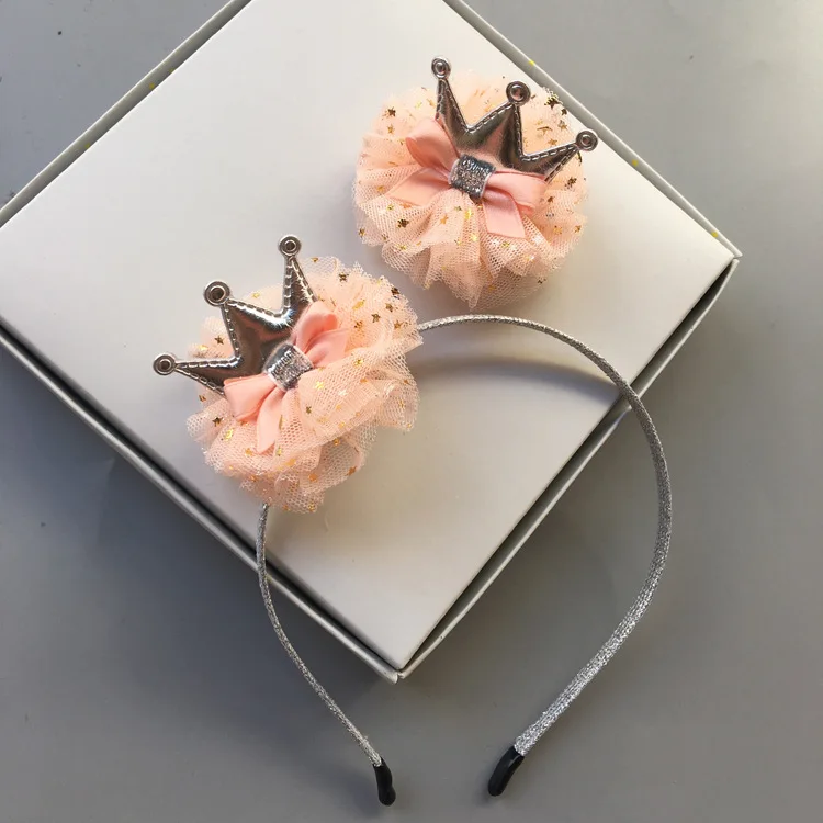 headdress 1 Набор, подарок, Милая принцесса, корона, заколка для волос, для девочек, для детей, для волос, на голову, зажимы с кольцами, банты, аксессуары для детей, заколка, головной убор - Цвет: headdress