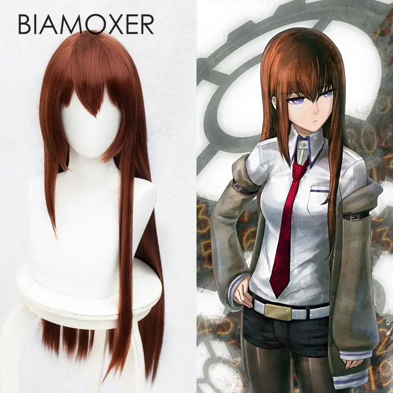 Парик Biamoxer для косплея на Хэллоуин прямой длинный парик коричневого цвета в