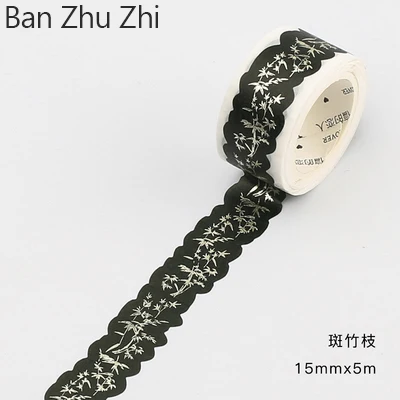 ban zhu zhi Ретро китайский стиль бронзирующий набор декоративного скотча Васи креативный декоративный элемент Помада Пуля журнал маскирующая Лента Скрапбукинг офисная поставка - Цвет: ban zhu zhi