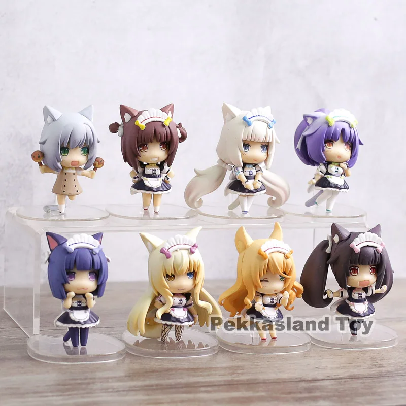 Аниме NEKOPARA Chocolat ваниль Azuki кокосовый клен Корица версия ПВХ Фигурки Коллекционная модель игрушки 8 шт./компл. 7 см