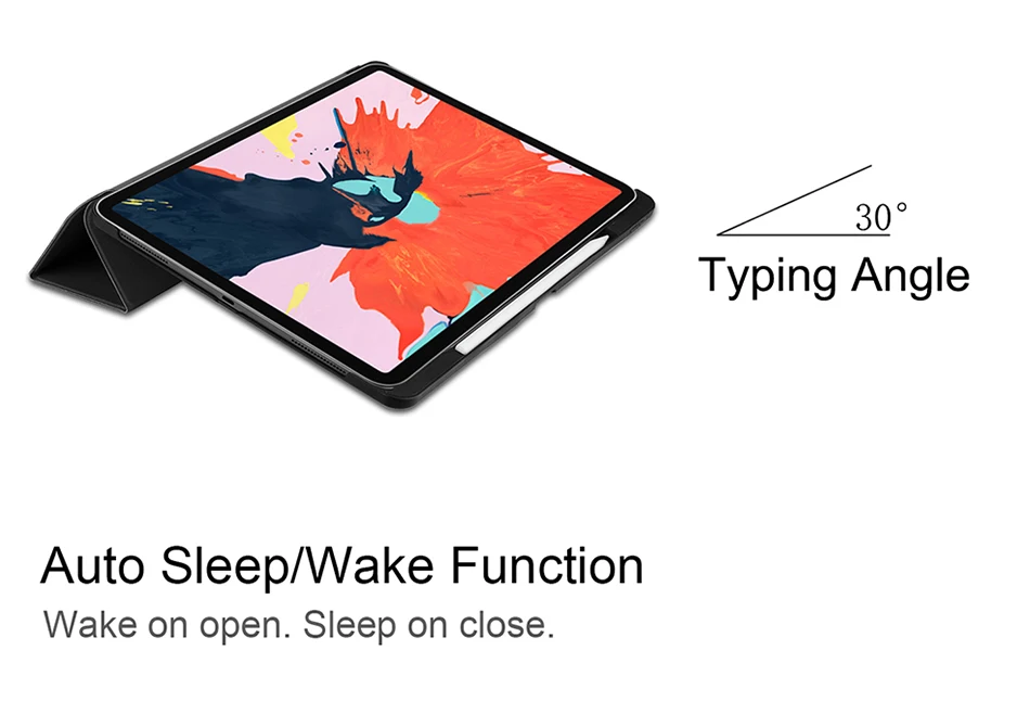 MTT Чехол для iPad Pro 12,9 дюйма с карандашом-держателем из искусственной кожи, Магнитный флип-чехол с подставкой, чехол для планшета, умный Авто Режим сна/пробуждения