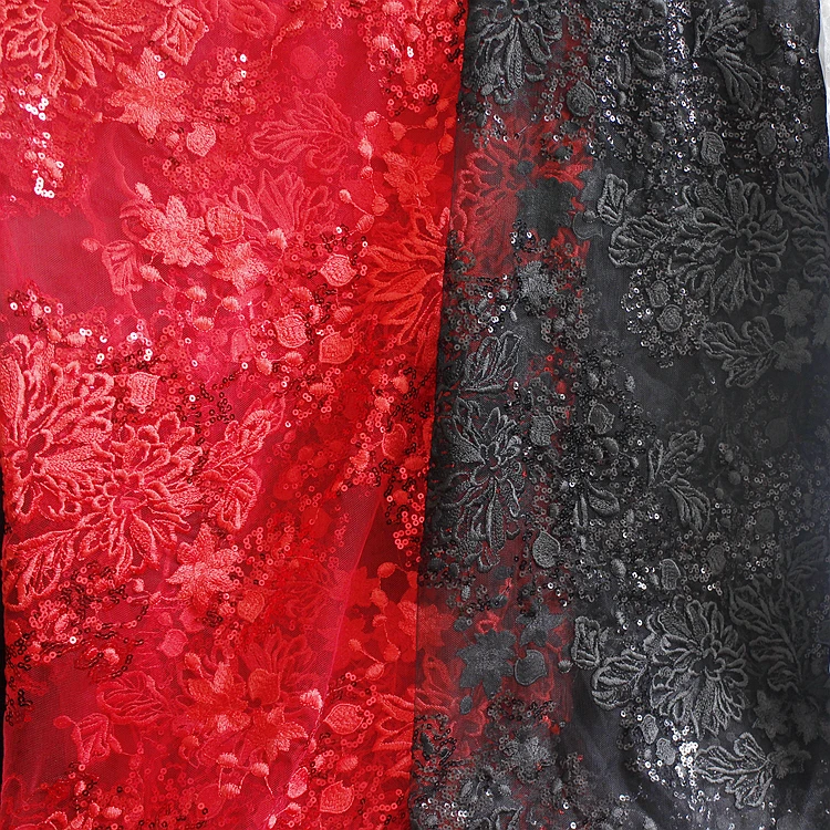 Новый дизайн африканская кружевная ткань с блестками красивая