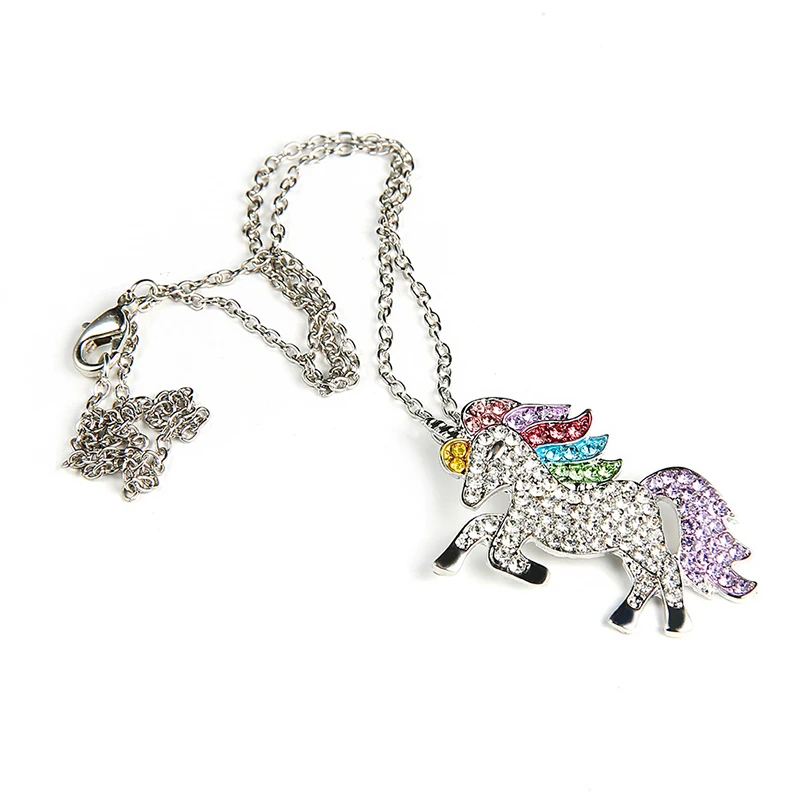 Necklace Новинка; Детское пальто-кардиган на молнии с изображением единорога для девочек; куртка с капюшоном для мальчиков и девочек; детская толстовка с капюшоном и повязкой на голову - Цвет: Necklace