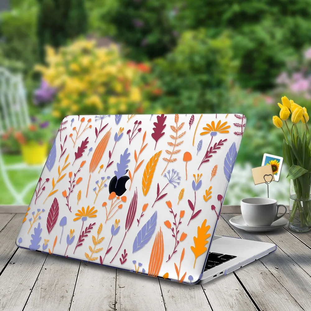 Для нового MacBook Air Pro retina, возрастом 11, 12, 13, 15 лет для Macbook Pro 13 1" MacBook Air 13 A1932 A1708 A1989 с цветочным пером принт ноутбука чехол