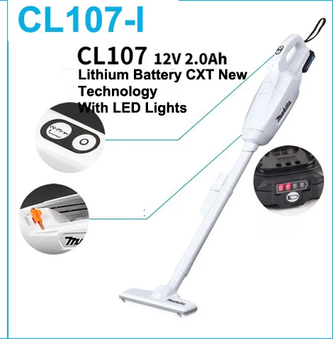 CL107 I Япония Makita перезаряжаемый пылесос бытовой ручной беспроводной 12 V литиевая батарея дисплей с светодиодный свет - Цвет: CL107 I