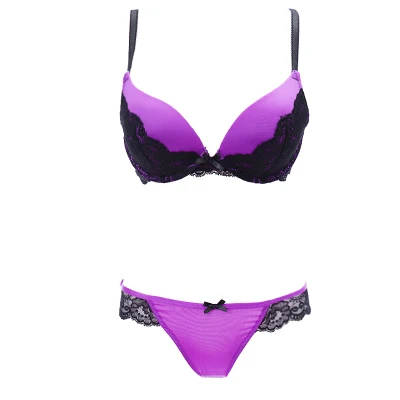 2015 New sexy lace embroidery bow sweet girl underwear sets cup fashion women Bra | Женская одежда