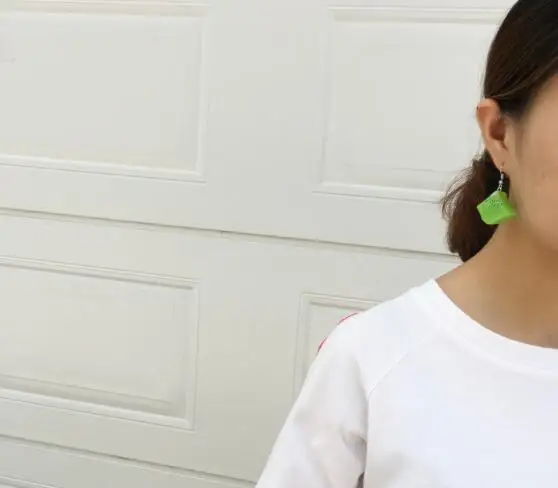 Imitation Fruit Pulp Banana Red Pitaya White pitaya Kiwi Dangle Earrings Acrylic Lovely Jewelry gift Simple Earring|Серьги-подвески| |