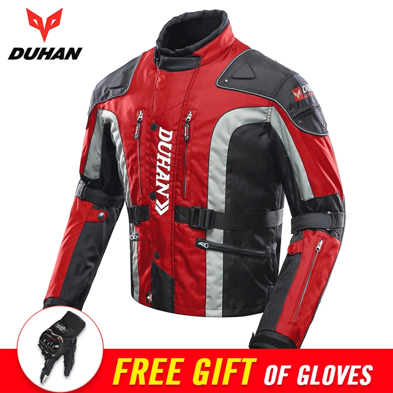 DUHAN Autumn Winter Motorcycle Jacket Men Motocross Equipment Cotton Lined Cold-proof Motorbike Moto Protective Gear | Автомобили и