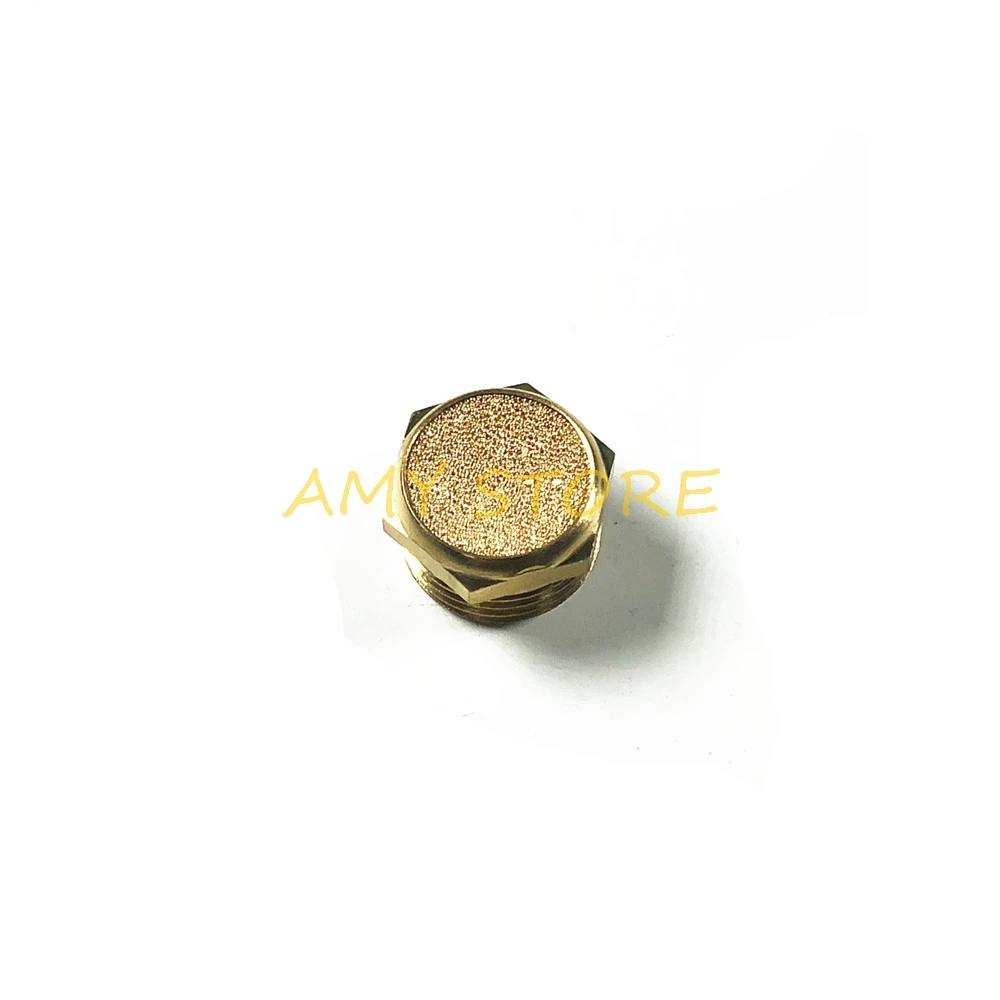 2pcs Compressor Exhaust Muffler BSPT Threaded 1/8&quot 1/4&quot 3/8&quot 1/2&quot M5 Pneumatic Plug Silencer Brass Connector BSLM-01/02/03/04 |