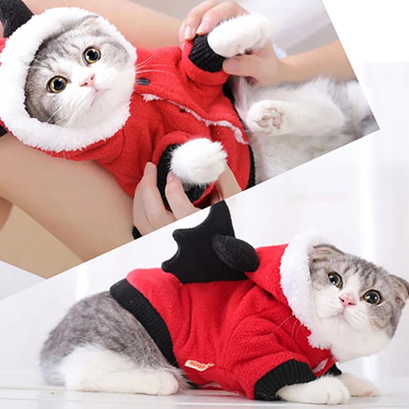 Одежда для кошек зимний костюм теплое мягкое пальто уличная куртка толстовка с