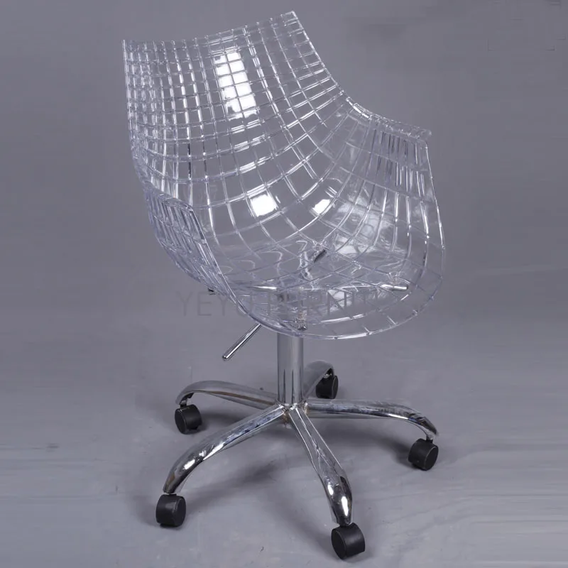 Офисный Компьютерный стул с пластиковым и стальным шарниром современный дизайн 5