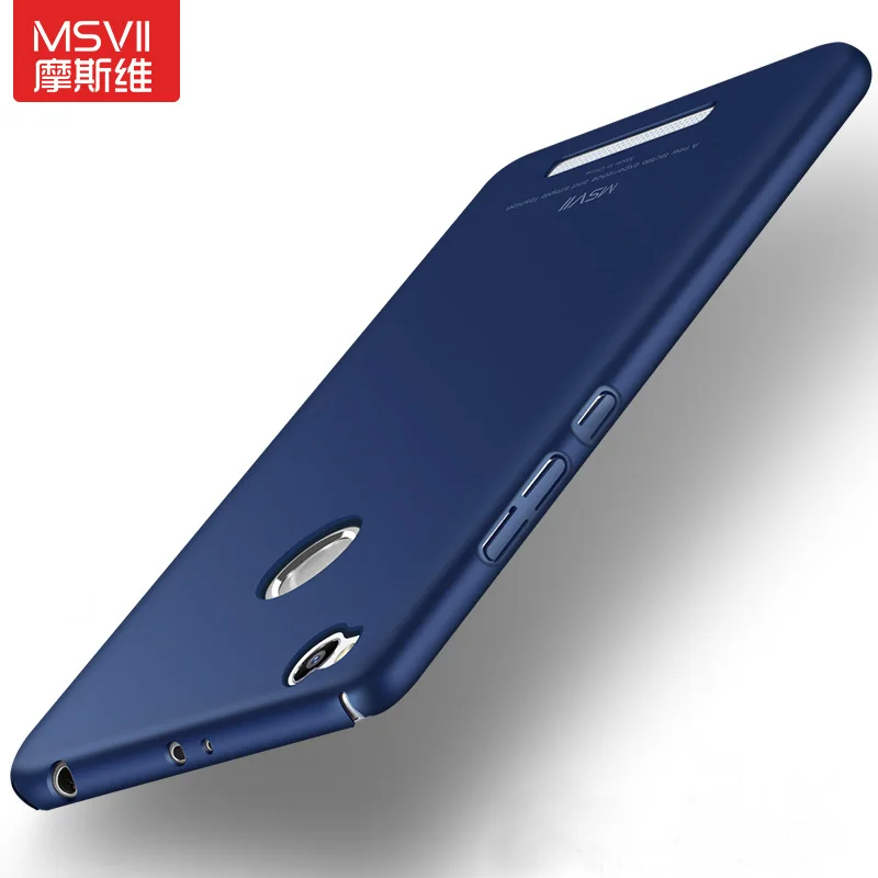 Original MSVII Coque For Xiaomi Redmi 3 Pro Case Hard Frosted PC Back Cover 360 Full Protection Housing For Xiaomi Redmi 3s