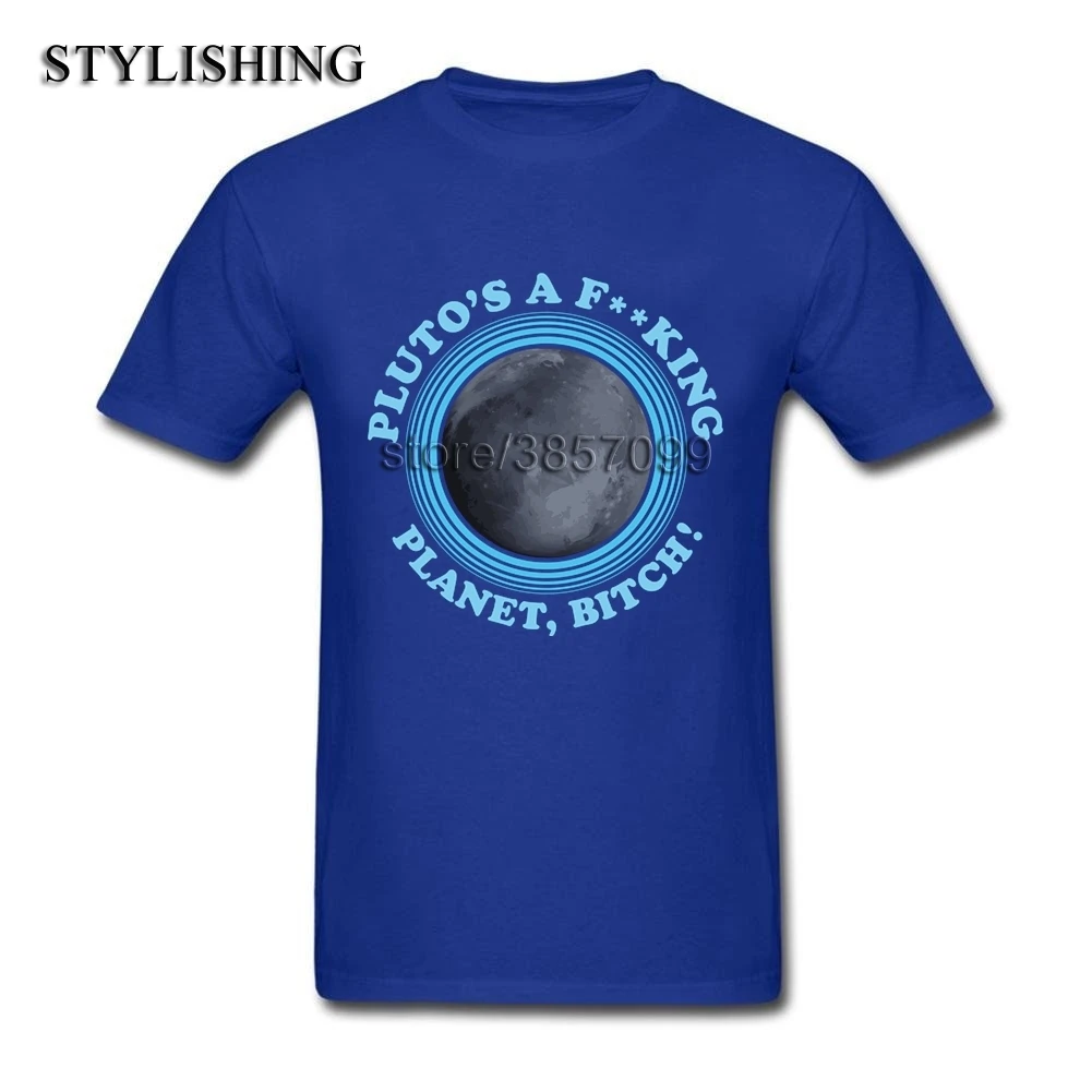 2018 мода специально Teeshirts для Для мужчин Плутон планета натуральный хлопок