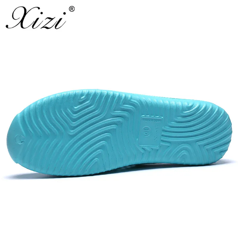 XIZI/2019 мужские летние сандалии дышащие пляжные шлепанцы без застежки с подсветкой