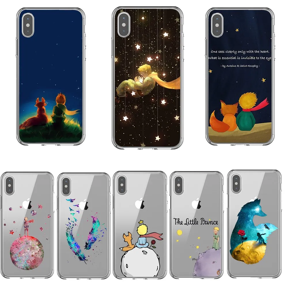 Прозрачный силиконовый чехол для телефона с рисунком king The Little Prince earth space fox iPhone 10 5