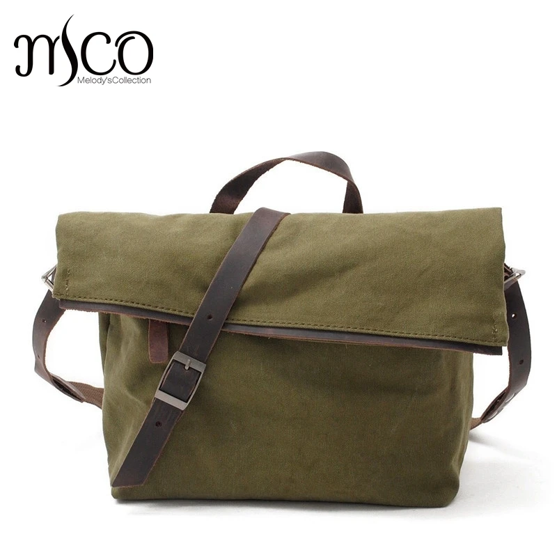 Vintage Crossbody Bag Military Canvas Shoulder New Arrivals Casual Tote Men Travel Bags Dark Gray School for youth Boy |