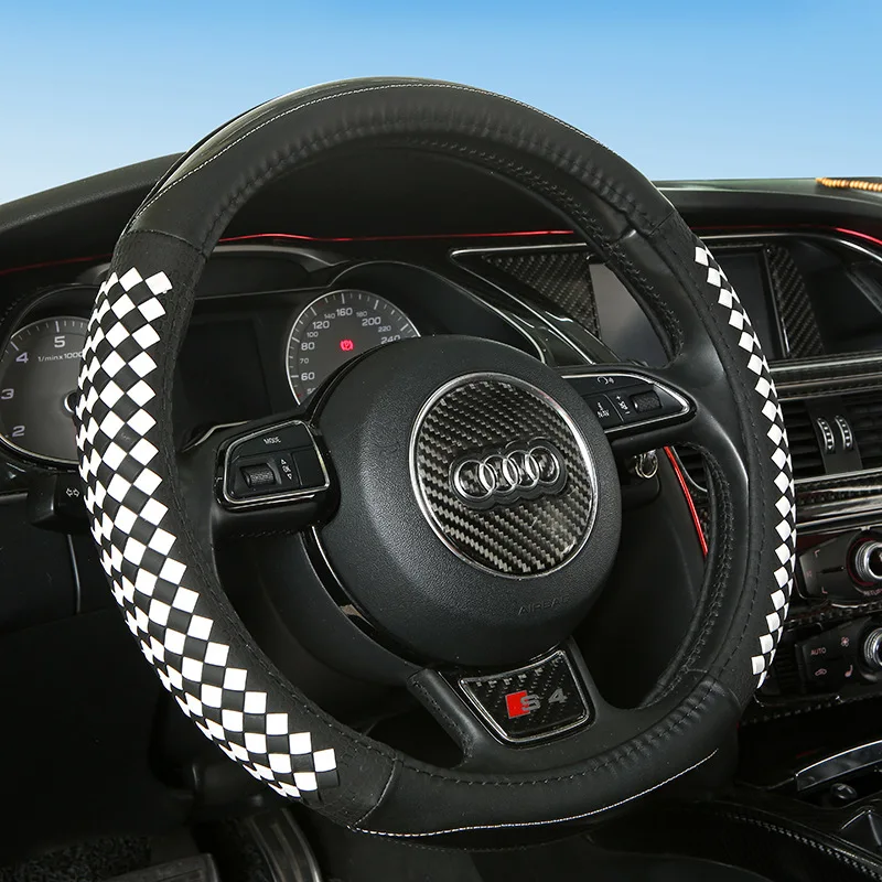 Модные милые чехлы на руль автомобильные аксессуары нескользящая кварцевая