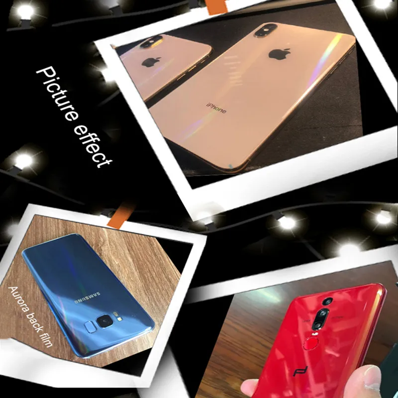 Защитная мягкая пленка для iPhone XS MAX прозрачная цветная с градиентом цвета iphone 6S 7 8