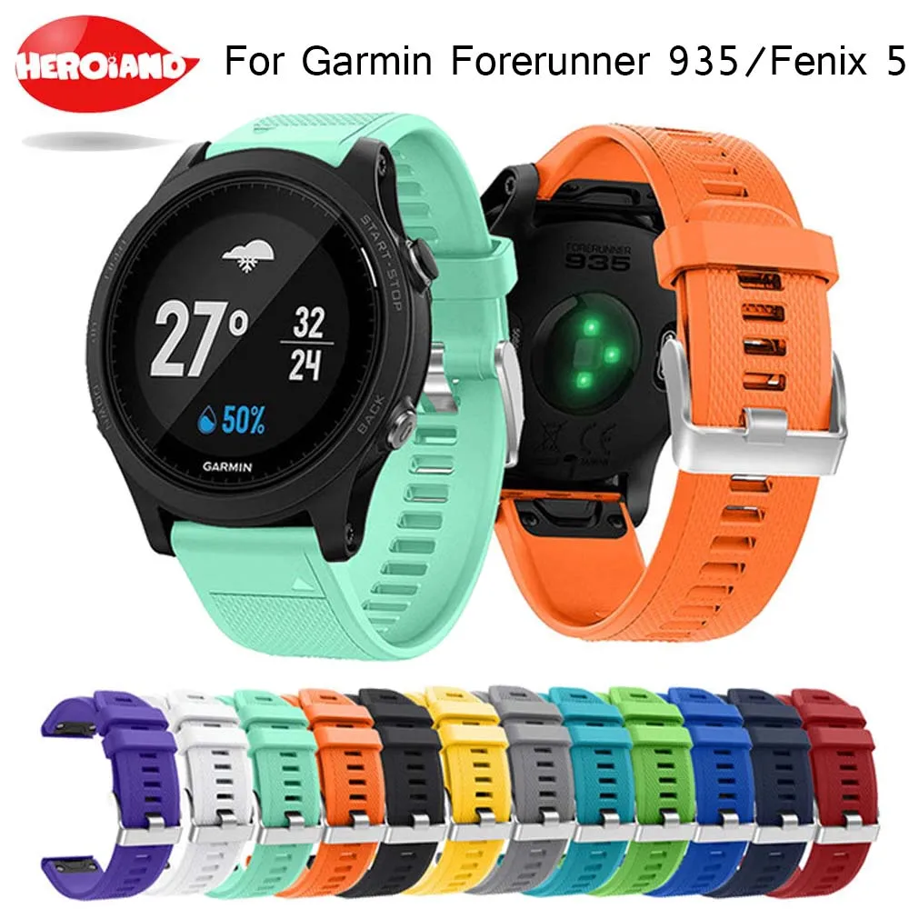 Ремешок для часов Quick Release наручный ремешок для часов Garmin Fenix 5 forerunner 935 gps ремешок для часов с принтом Модный спортивный силиконовый