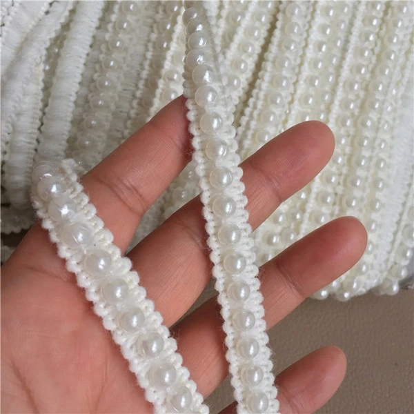 10 ярдов/партия бежевая кружевная отделка из бисера|lace fabric|beaded lace trimlace trim |