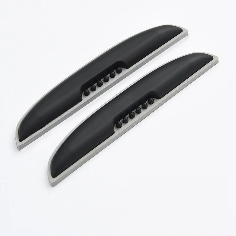 Black 2pcs Защита кромок двери автомобиля Silane, накладка на зеркало автомобиля, защита Бампера, авто протектор, универсальная Настройка гаража, наклейка на царапины, полоса - Цвет: Black 2pcs