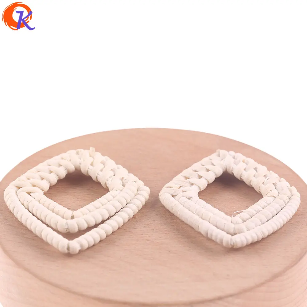 

Cordial Design 20Pcs 44*52mm Jewelry Accessories/Hand Made/DIY Making/As Show/Bamboo Rattan/Embellishment/Earring Findings