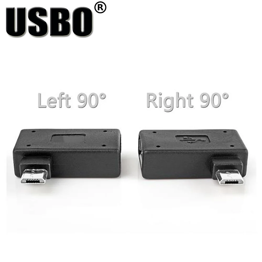 Черный локоть 90 градусов Micro USB внешний u диск мышь OTG адаптер штекер к 2 0 гнездовой