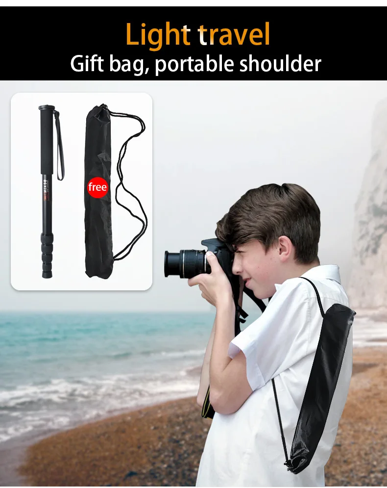 BEXIN Unipod палка штатив монопод легкий переносной монопод для камеры для SLR DSLR цифровой видеокамеры с ножкой для ногтей сумка для переноски