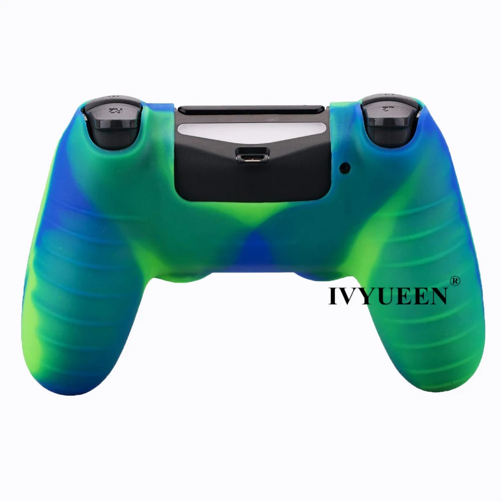 Силиконовый чехол IVYUEEN для Dualshock 4 PS4 Pro, тонкий чехол для контроллера и ручки для большого пальца, колпачки для playstation 4, аксессуары для игр